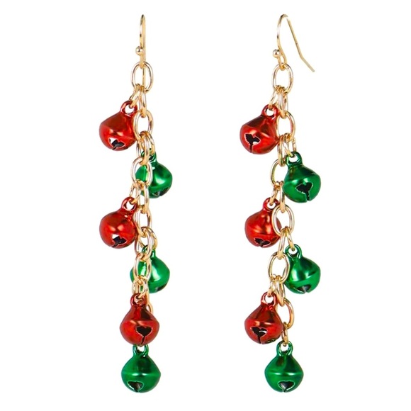 Jingle Bell Holiday Drop Earrings - Picture 2 of 3